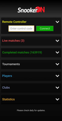 SnookerON Mobile App